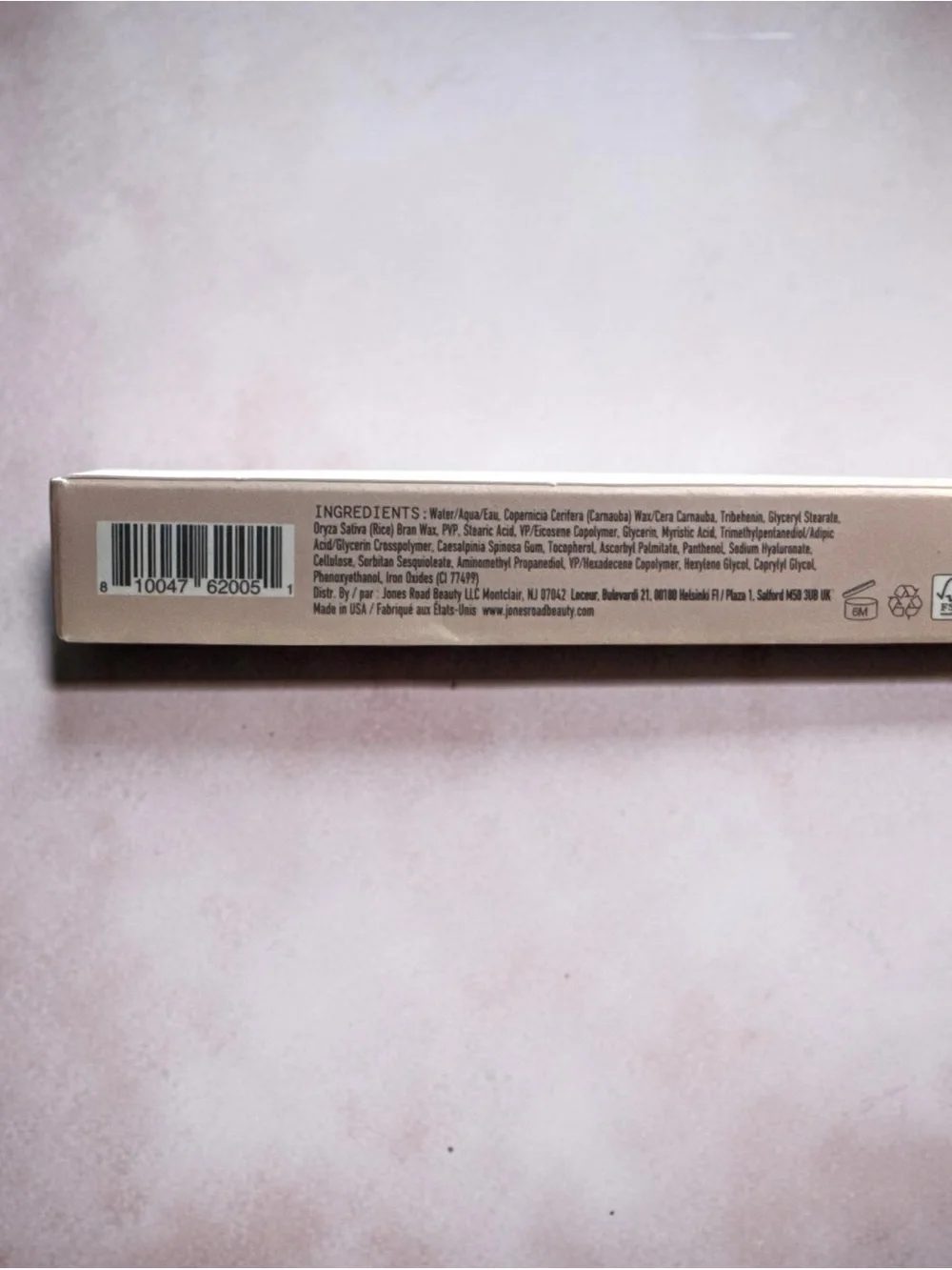 Jones Road Mascara Tube in Black with Beige Box